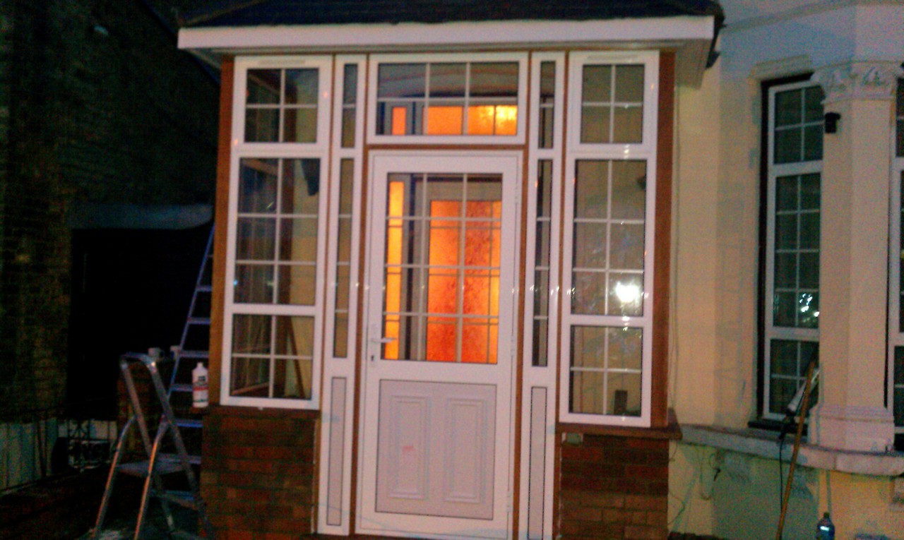 uPVC porch with Georgian bar glazing installed in Manor Park